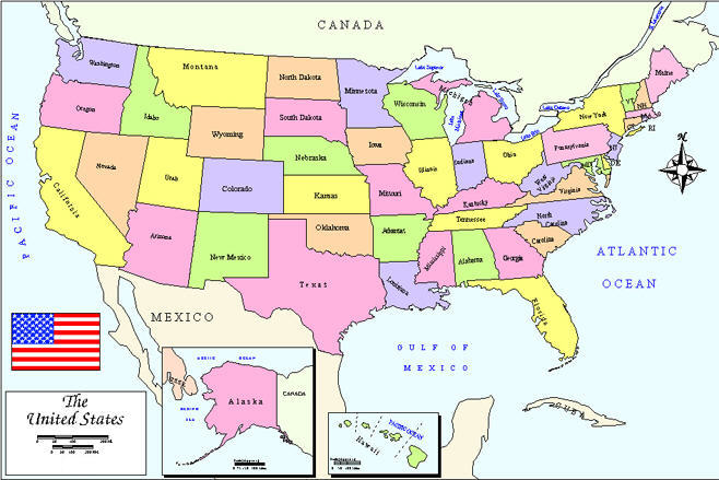 Map of the USA